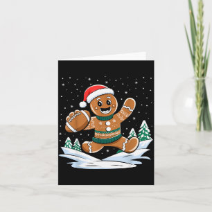 Gingerbread Man Football Ugly Christmas Pajamas Co Card