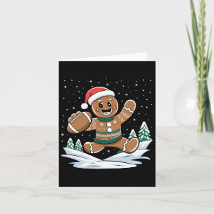 Gingerbread Man Football Ugly Christmas Pyjamas Co Card