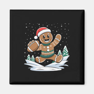 Gingerbread Man Football Ugly Christmas Pyjamas Co Magnet