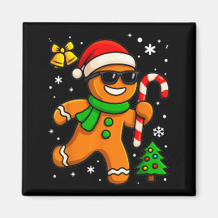 Gingerbread Man Funny Christmas Cookie Costume Bak Magnet