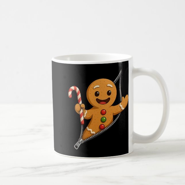 Gingerbread Man Funny Christmas Cookie King Cute G Coffee Mug (Right)