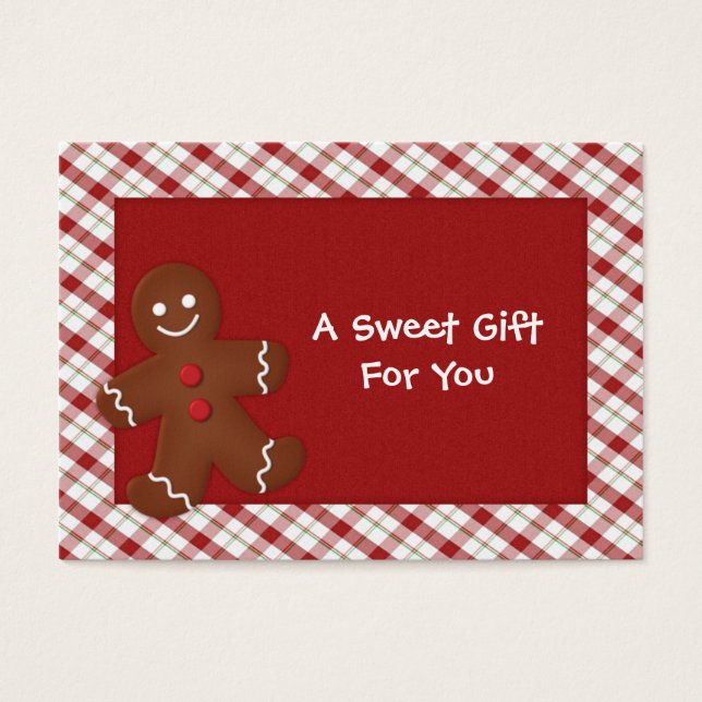 Gingerbread Man Gift Tags (Front)