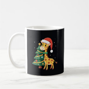 Gingerbread Man Giraffe Santa Hat Christmas Tree T Coffee Mug