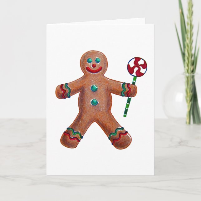 Gingerbread Man greeting card (Front)