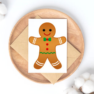 Gingerbread Man - Happy Holidays Postcard