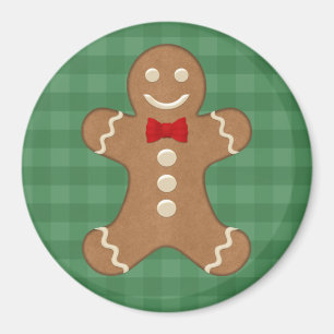 Gingerbread Man Holiday Magnet