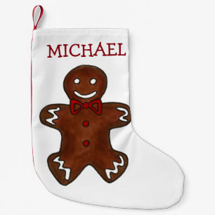 Gingerbread Man Holiday Xmas Christmas Cookie Small Christmas Stocking
