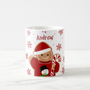 Gingerbread Man in a Sweater Christmas Coffee Mug