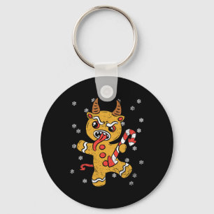 Gingerbread Man Krampus Christmas Pajama X-mas Can Key Ring