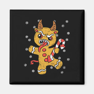 Gingerbread Man Krampus Christmas Pajama X-mas Can Magnet