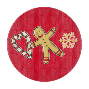 Gingerbread man love cutting board