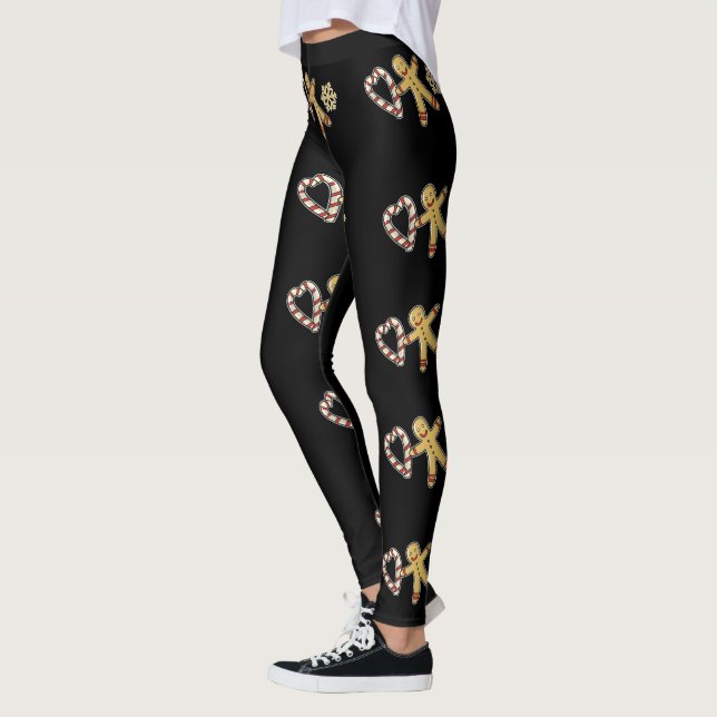 Gingerbread man love leggings (Left)