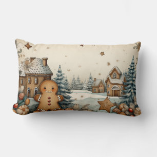 Gingerbread Man Lumbar Cushion