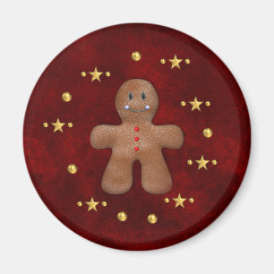 Gingerbread Man Magic Christmas  Magnet