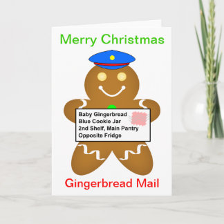 Gingerbread Man Mail Delivery Holiday Card