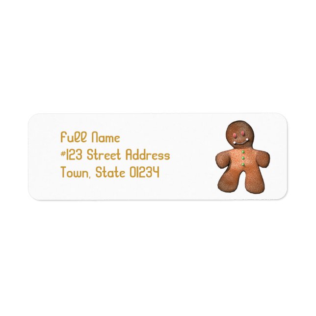 Gingerbread Man Mailing Labels (Front)