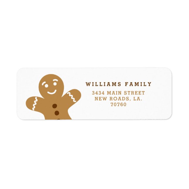 Gingerbread Man Mailing Labels (Front)