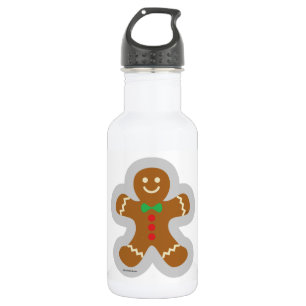 Gingerbread Man Making The Angel In The Snow 532 Ml Water Bottle
