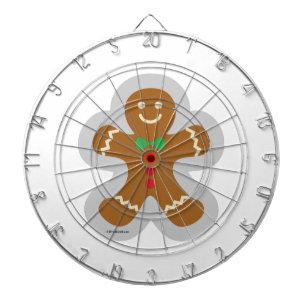 Gingerbread Man Making The Angel In The Snow Dartboard