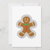 Gingerbread Man Making The Angel In The Snow