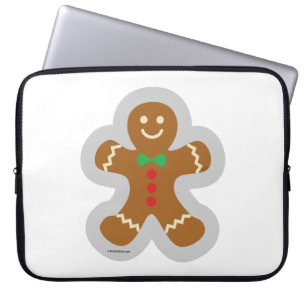 Gingerbread Man Making The Angel In The Snow Laptop Sleeve