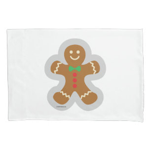 Gingerbread Man Making The Angel In The Snow Pillowcase