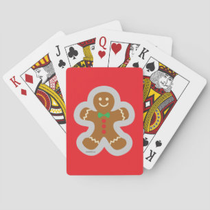 Gingerbread Man Making The Angel In The Snow Playing Cards