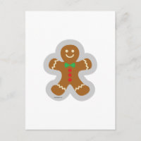 Gingerbread Man Making The Angel In The Snow