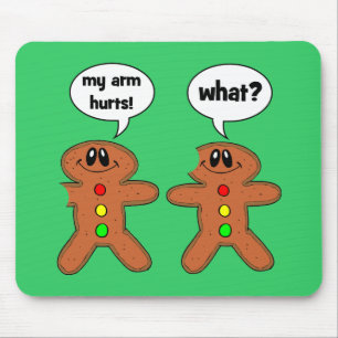 gingerbread man mouse pad