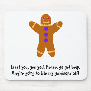 Gingerbread Man Mouse Pad