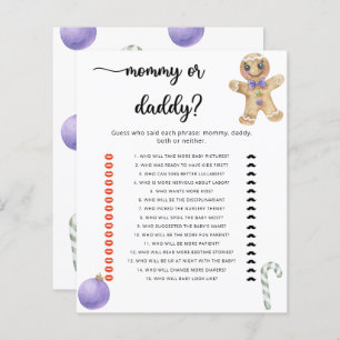 Gingerbread man - mummy or daddy baby shower game