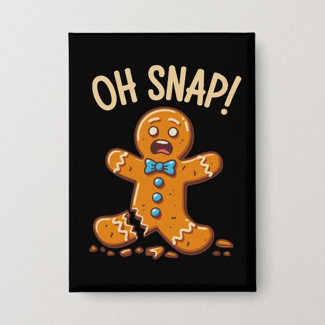 Gingerbread Man Oh Snap Christmas Cookie Baking (Front)
