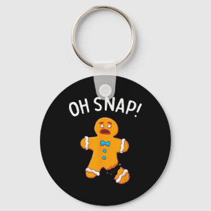 Gingerbread Man Oh Snap Christmas Funny Cookie Kin Key Ring