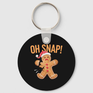 Gingerbread Man Oh Snap Christmas Key Ring