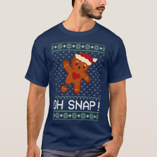 Gingerbread Man Oh Snap Christmas T-Shirt