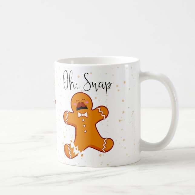 Gingerbread Man | Oh Snap | Holiday Gift Mug (Right)