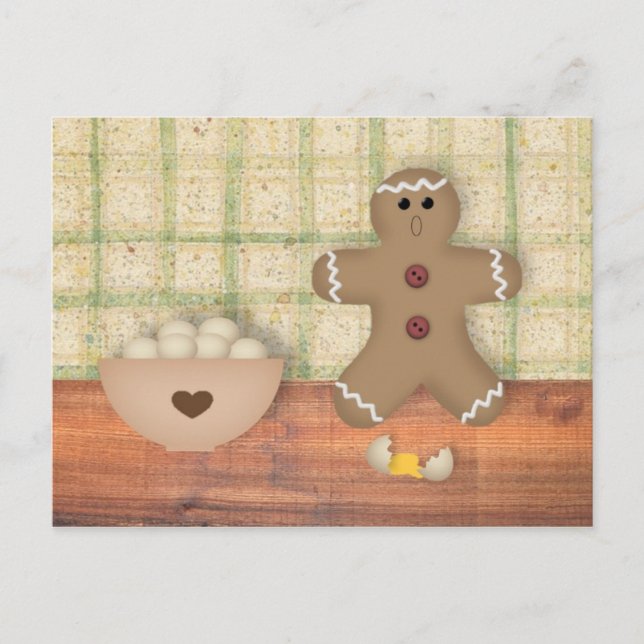 Gingerbread Man "Oops" Recipe Card (Front)