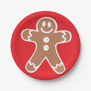 Gingerbread Man Paper Plate
