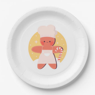 Gingerbread man paper plate