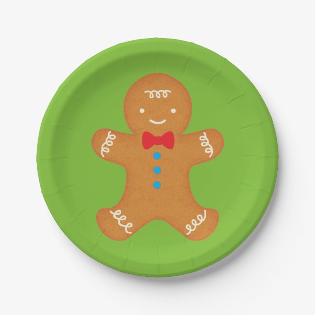 Gingerbread Man Paper Plate (Front)