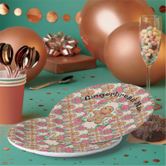 Gingerbread Man Paper Plate