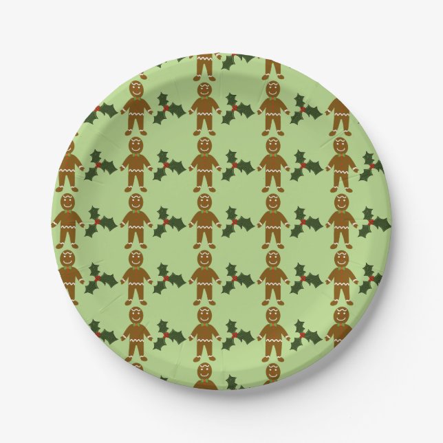 Gingerbread Man Paper Plates (Front)