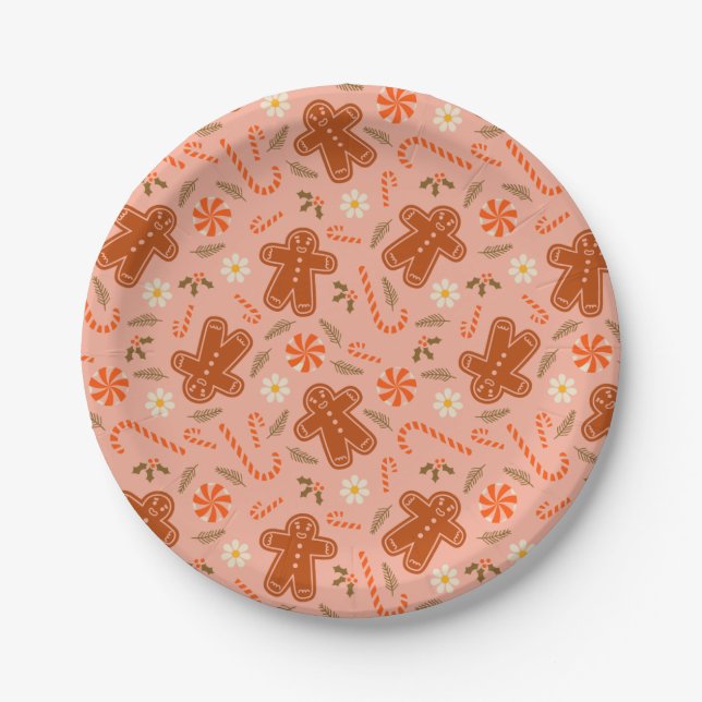 Gingerbread Man Paper Plates (Front)