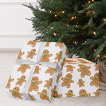 Gingerbread Man Pattern Christmas Wrapping Paper<br><div class="desc">Fun gingerbread man pattern Christmas wrapping paper,  that brings a little joy to the holiday season.</div>