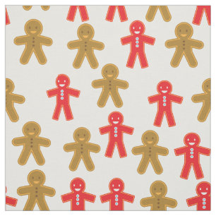 Gingerbread Man Pattern Fabric
