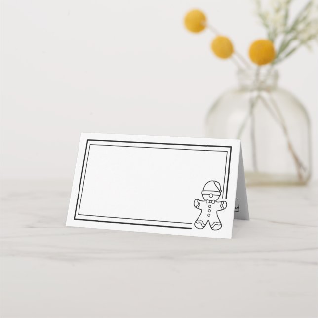 Gingerbread Man Place Card (Front)