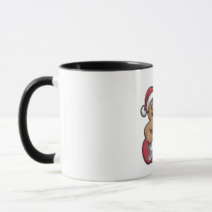 Gingerbread Man Play Guitar Electric Christmas Mug
