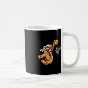 Gingerbread Man Playing Basketball Christmas Xmas Coffee Mug