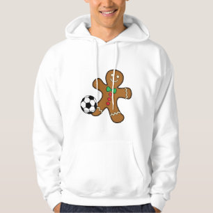 Gingerbread Man Playing Soccer Hoodie