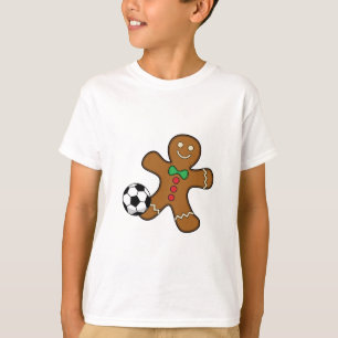 Gingerbread Man Playing Soccer T-Shirt